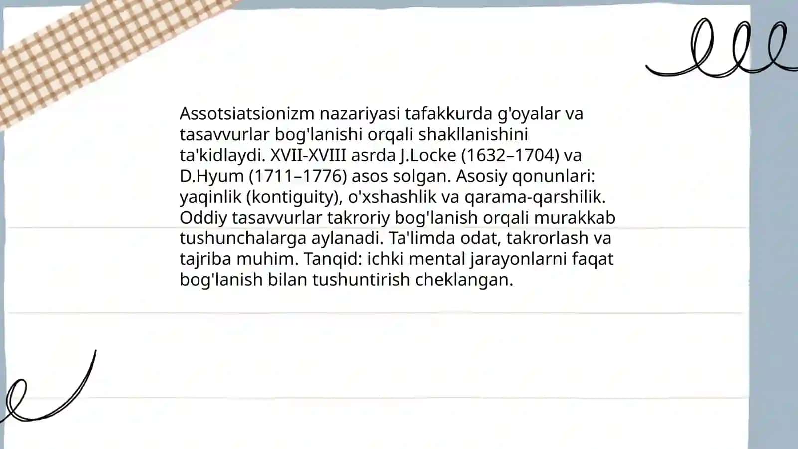 Tafakkur borasidagi psixologik nazariyalar. Tafakkur aperatsiyalari 4