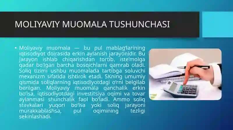 Moliyaviy mablag‘larning erkin muomalada bo‘lishini cheklovchi soliqlarning belgilanishi 4