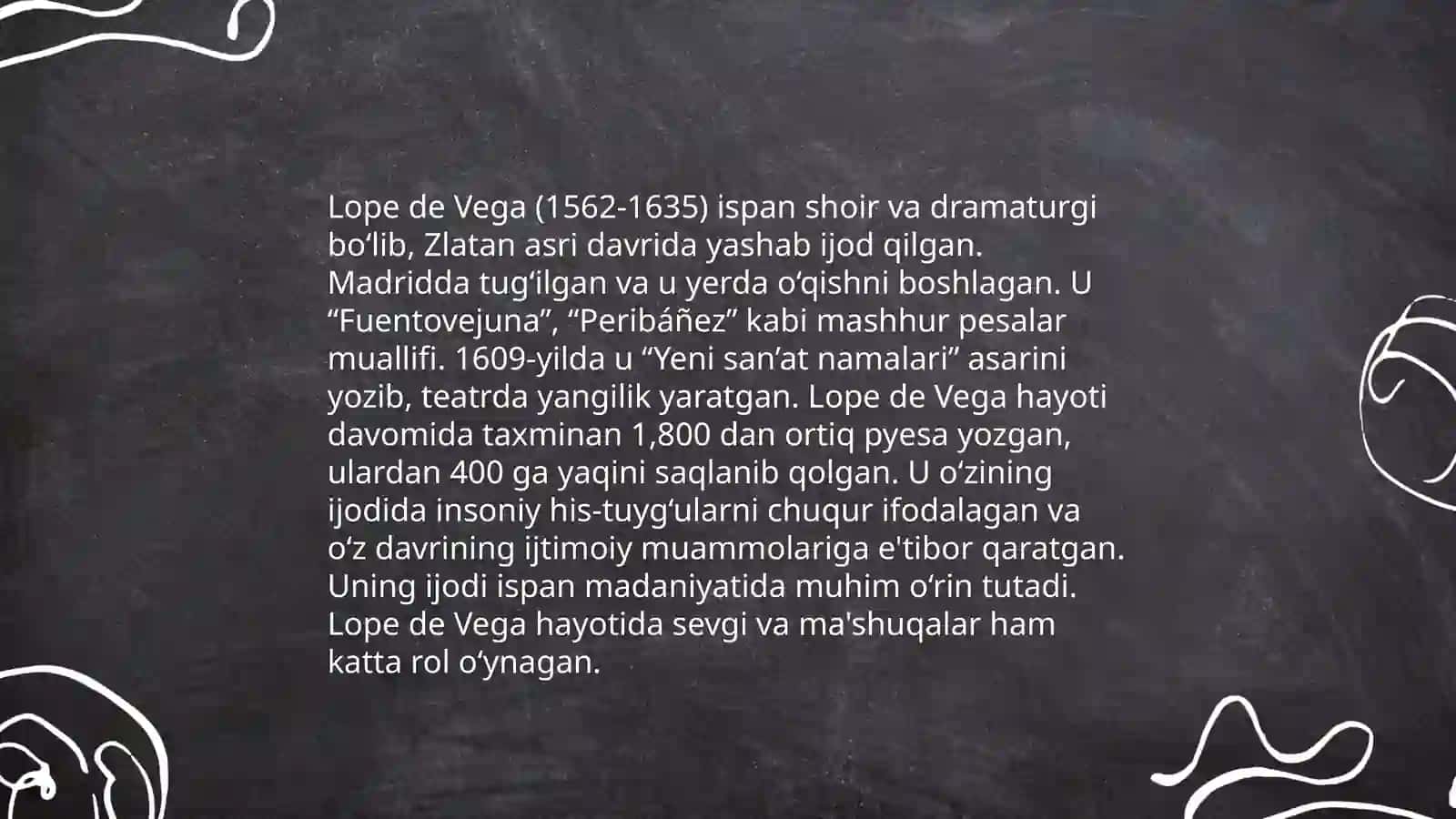 Ispaniya klassitsizmi. Lope de Vega va Kalderon ijodi 4
