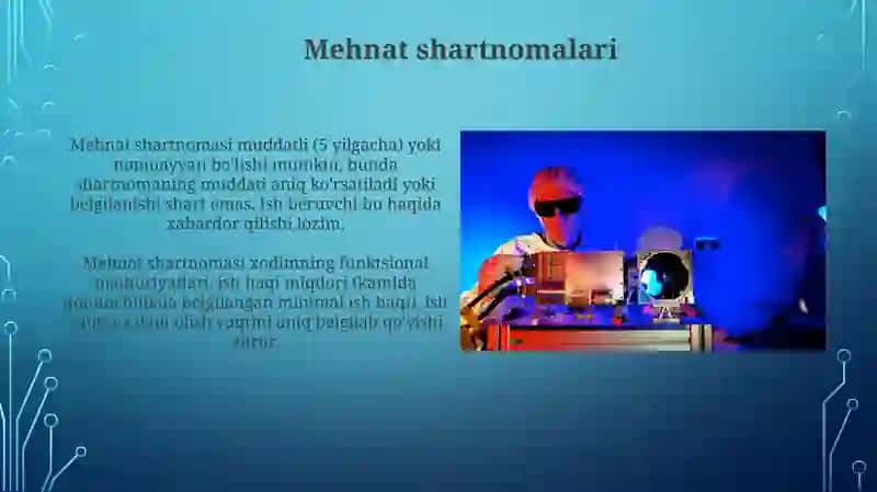 Mehnat Huquqi va Mexnat Munosabotlari 4