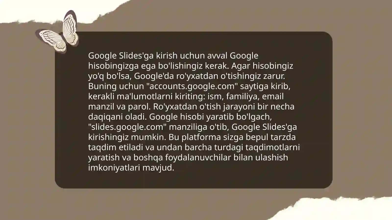 Google Slides asoslari 4