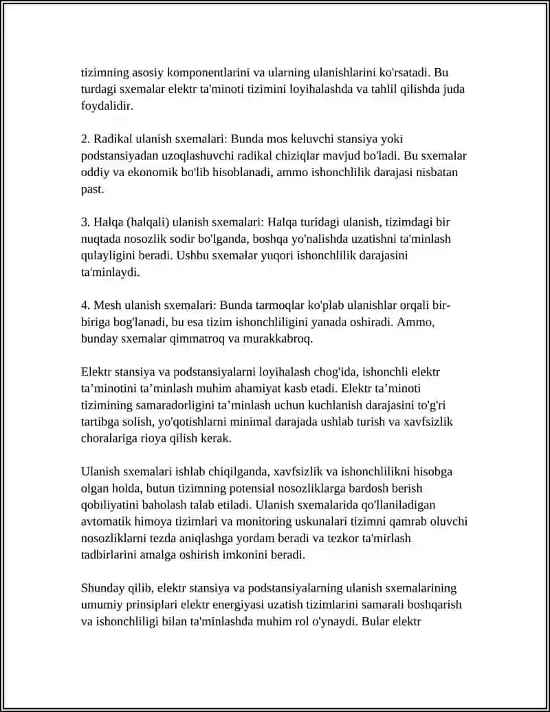ELEKTR SANSIYA VA PODSTANSIYALARNING ELEKTR ULANISH SXEMALARI 4