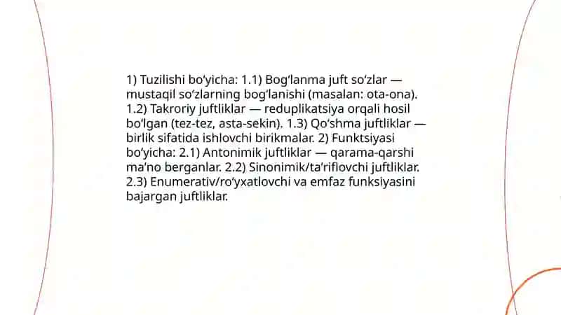 Juft soʻzlar haqida malumot 4