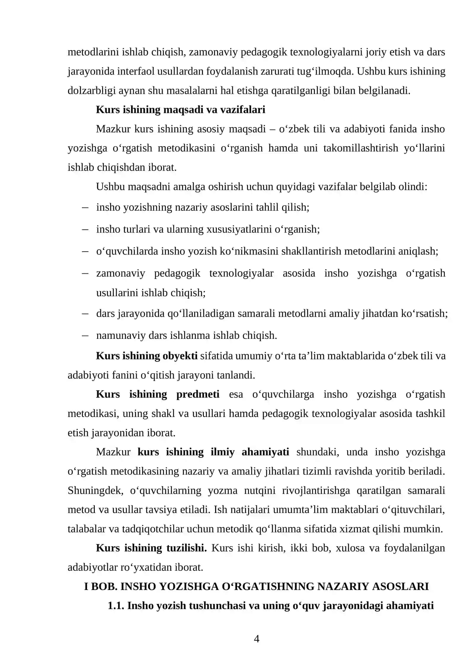 O‘zbek tili va adabiyoti fanidan insho yozishga o‘rgatish metodikasi 4