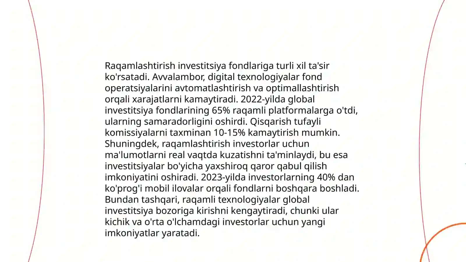 Raqamlashtirishning investitsiya fondlariga ta'siri 4