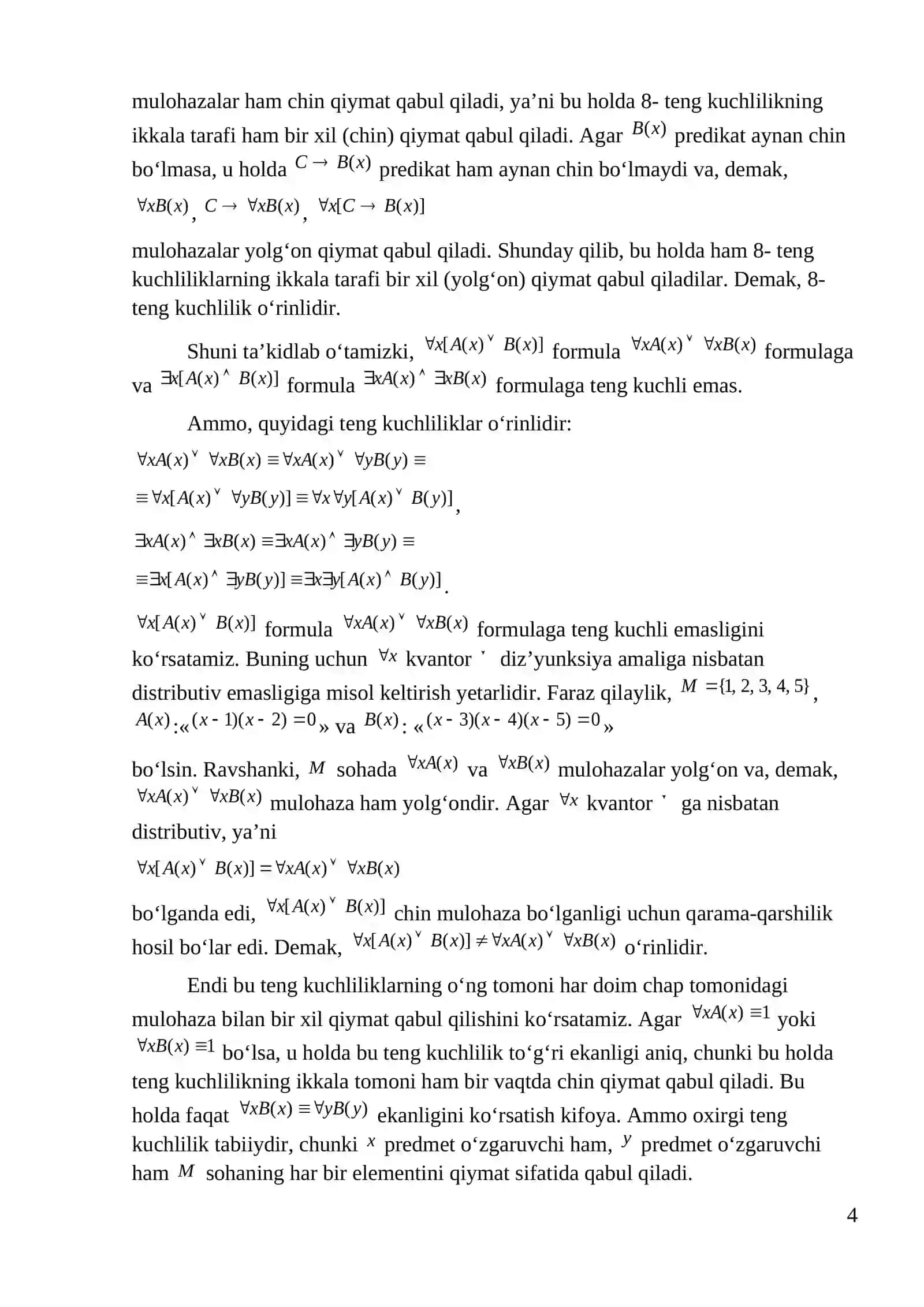 MA’RUZA: FORMULA TUSHUNCHASI. FORMULANING QIYMATINI HISOBLASH 4