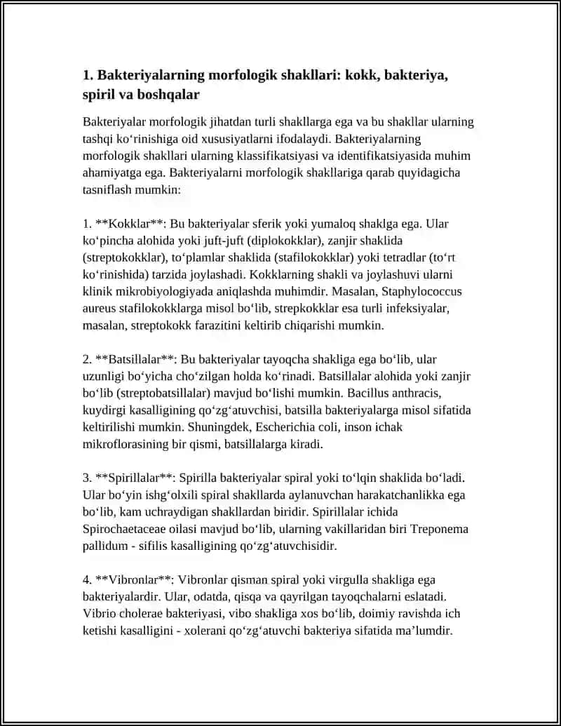BAKTERIYALARNING MORFOLOGIK VA FIZIOLOGIK XUSUSIYATLARI 4