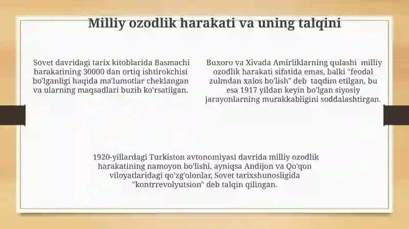 Sovet davri Oʻzbekiston tarixshunosligi 4