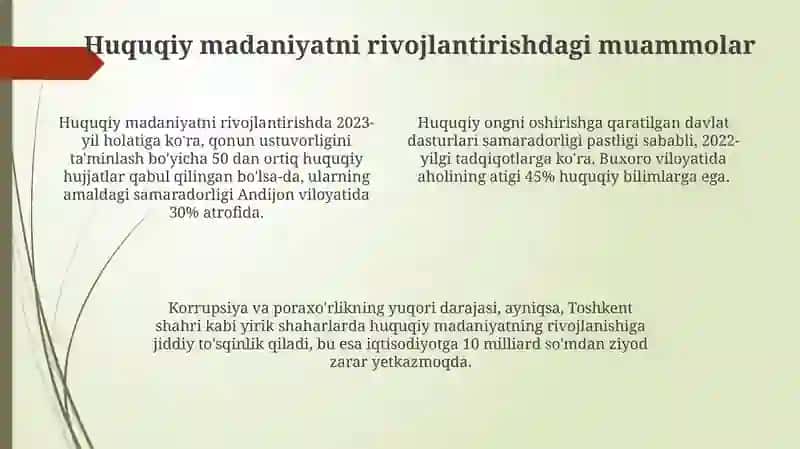 Huquqiy madaniyat. Prezident,Vazirlar Mahkamasining davlat funksiyasini bajarishga oid qarorlari. 4