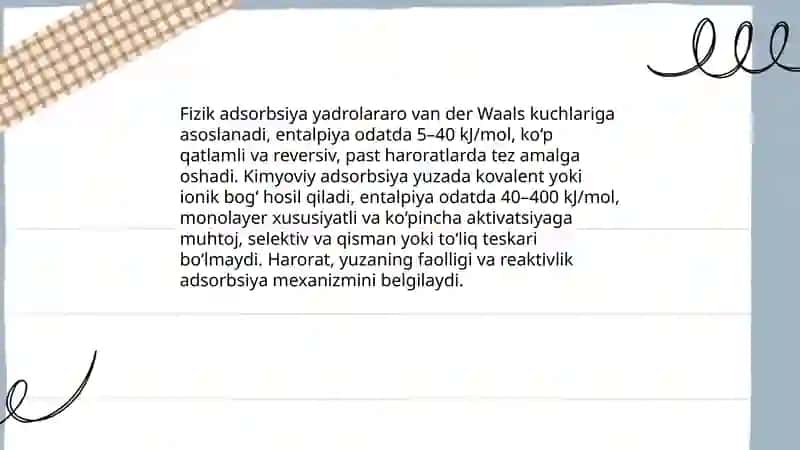 Sirt hodisalar. Adsorbsiya, Xromotografiya 4