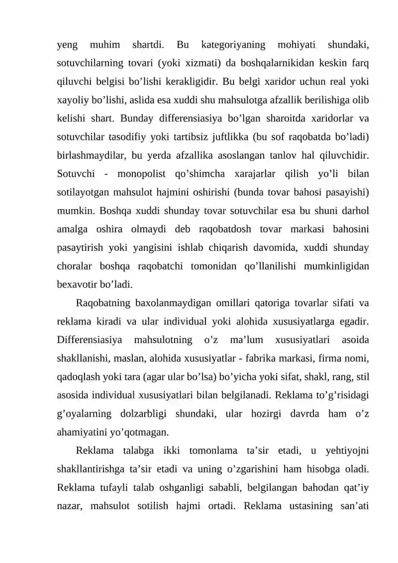 Nomukammal raqobatning iqtisodiy nazariyasi 4