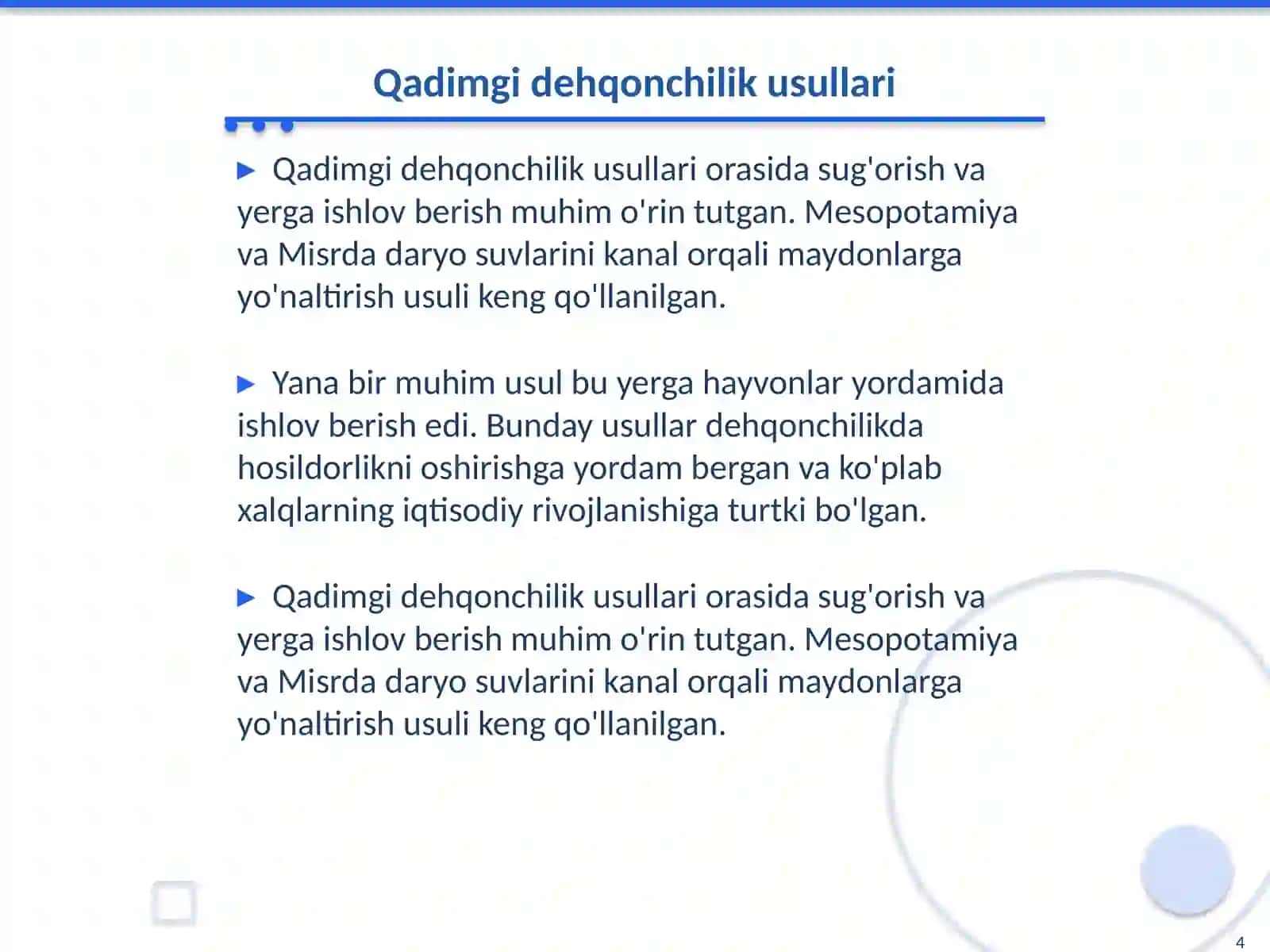 Abdumalikova Zulxumor Dehqonchilik va melioratsiya fanidan mustaqil ishi 4