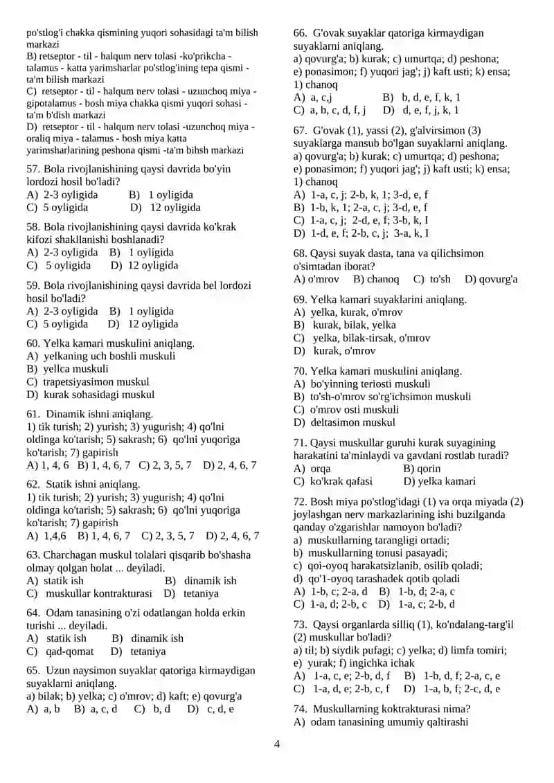 Odam va uning salomatligi 8- sinf 4