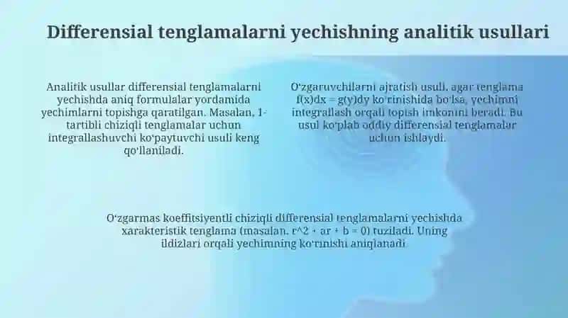Differensial tenglamalarni oʻqitish metodikasi 4