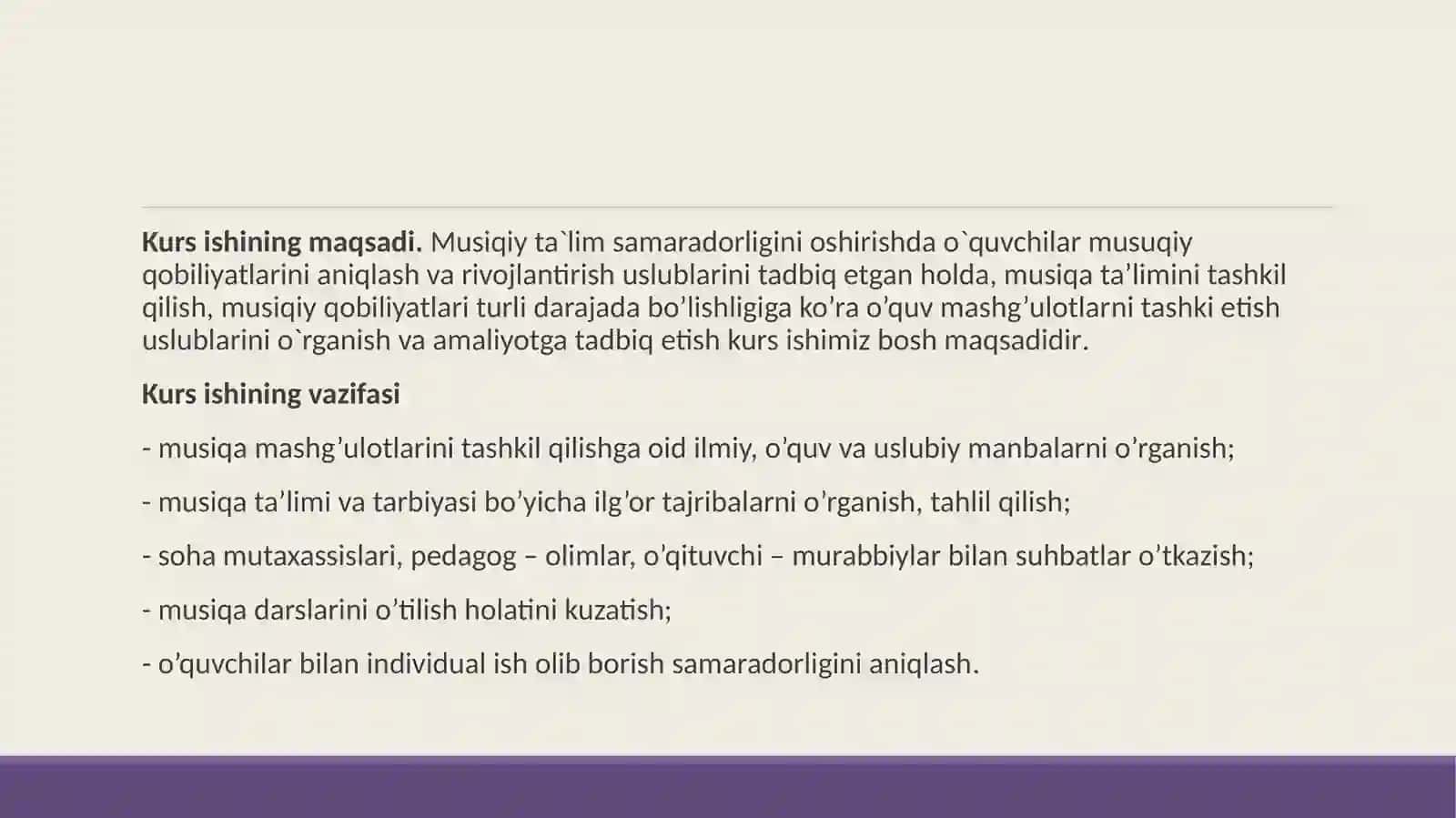 Musiqiy ta`lim samaradorligini oshirishda o`quvchilar musuqiy qobiliyatlarini aniqlash va rivojlantirish usullari 4