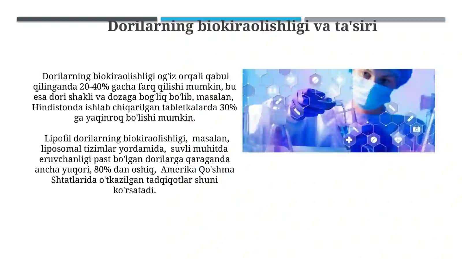 Dag'al dispers sistemalarning xossalari va ularni tibbiyot va farmakalogiyada ishlatilishi 4