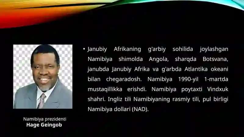 Namibiya bojxona siyosati va o’zbekiston bilan tashqi iqtisodiyaloqalar tahlili 4