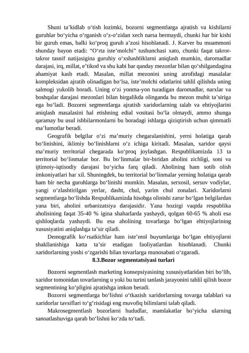 Bozor segmentatsiyasi 4