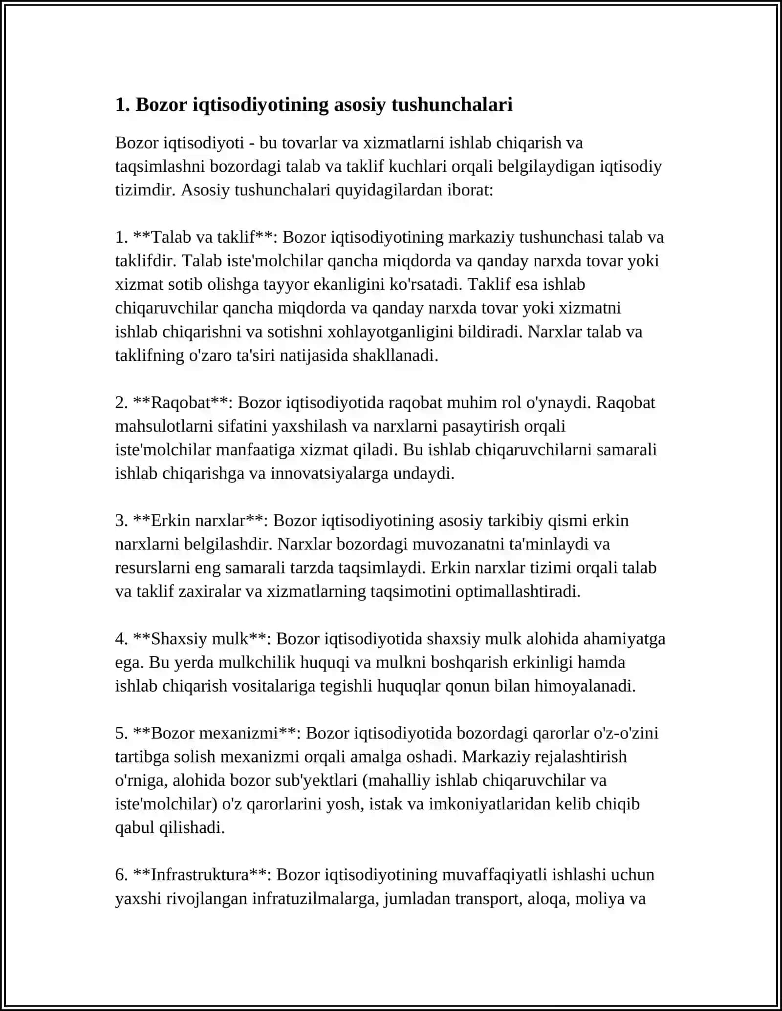 BOZOR IQTISODIYOTINING IJTIMOIY YÒNALTIRILGANLIGI VA UNING O’ZBEKISTONGA XOS XUSUSIYATLARI 4