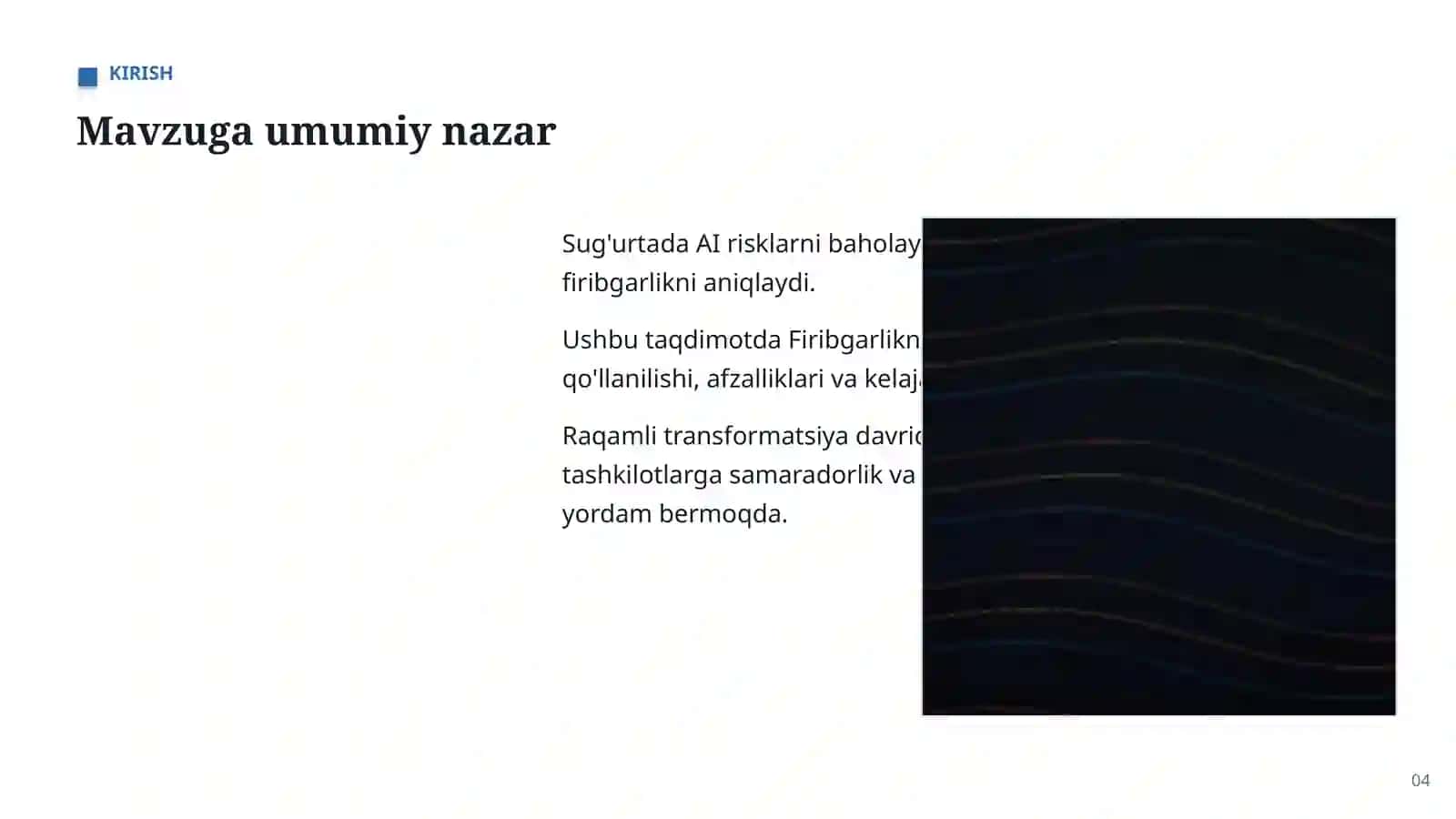 Sun'iy intellekt bo'yicha professional taqdimot 4