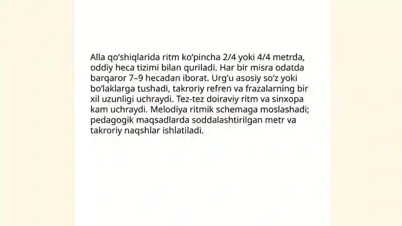 Alla qoʻshiqlari va ertaklar tahlili 4