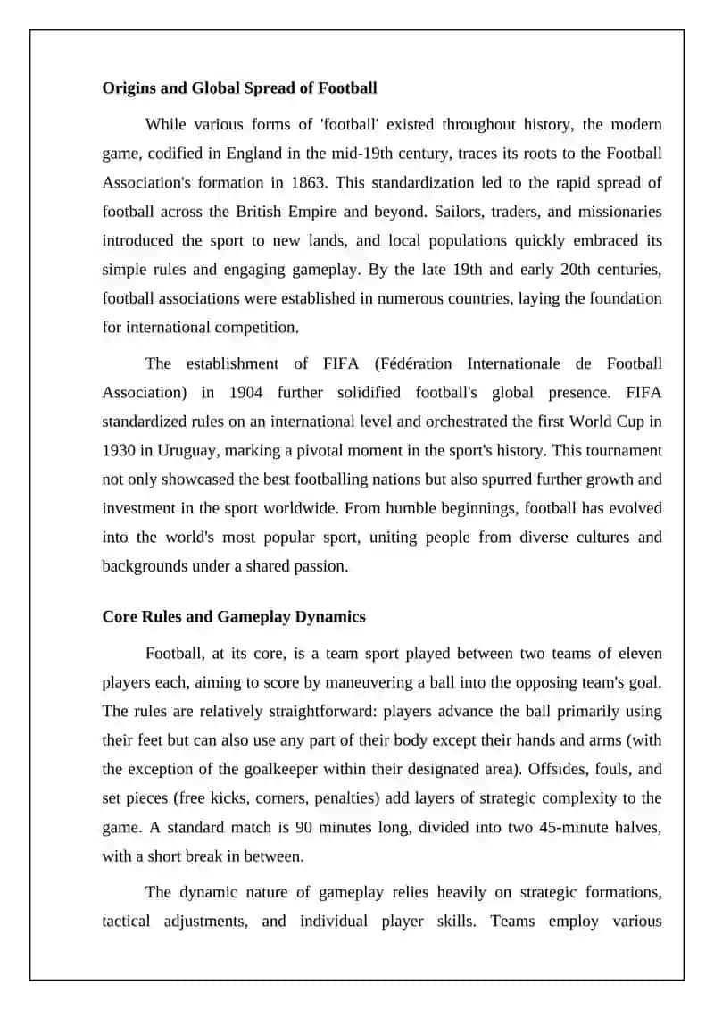 Football: Challenges and Opportunities 4