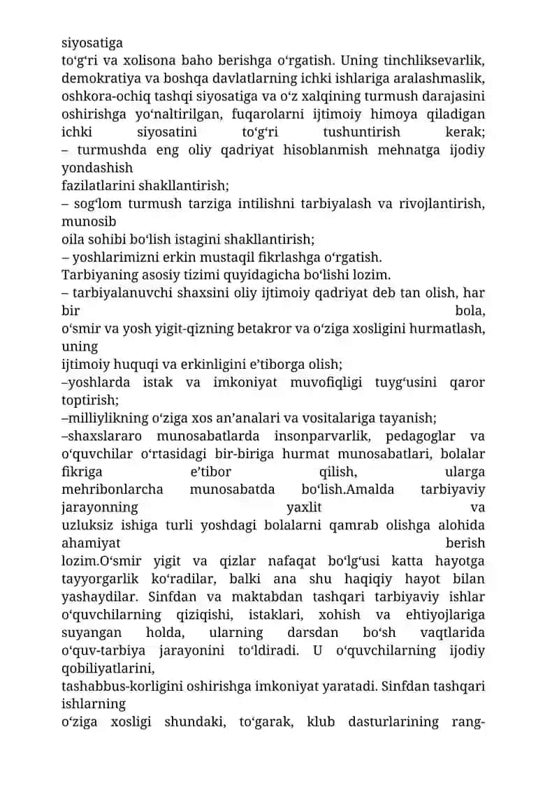 Sinfdan va maktabdan tashqari ishlarni rejalashtirish metodikasi 4