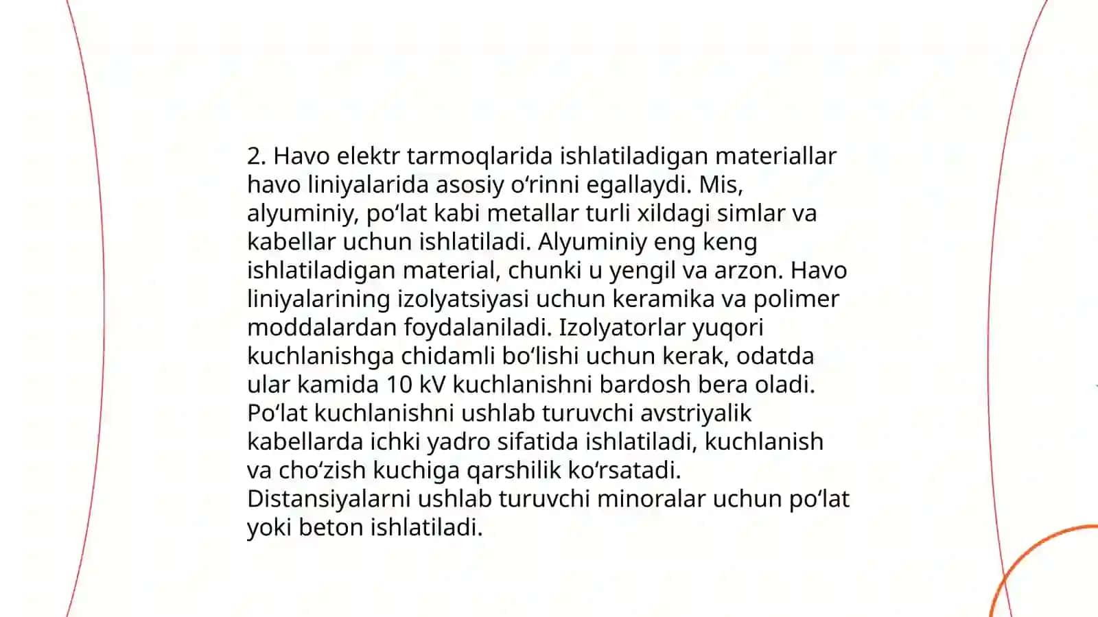 Havo elektr tarmoqlarida zamonaviy tayanchlar 4