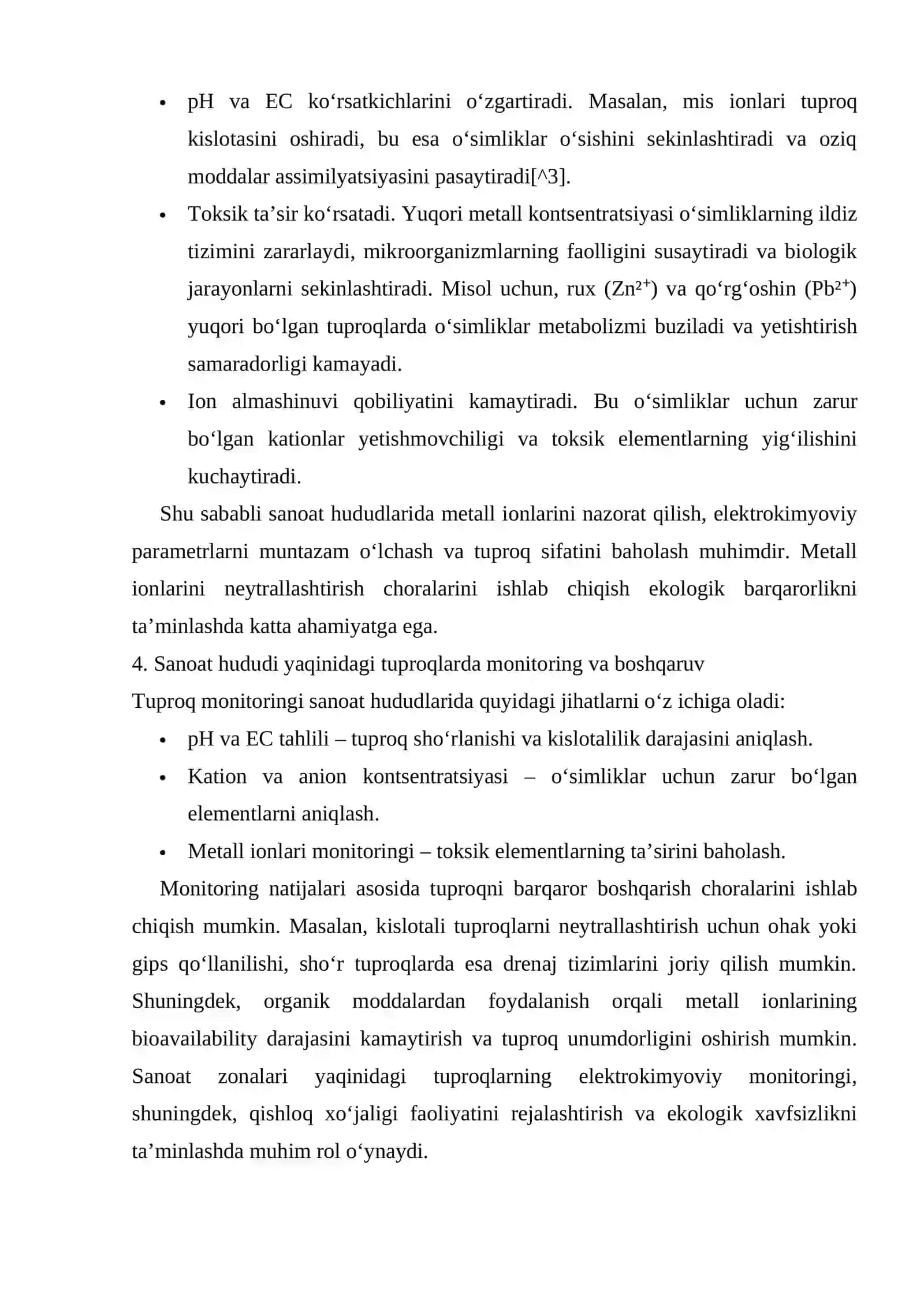 Navoiy Viloyati Sanoat Zonasi Yaqinidagi Tuproqlarning Elektrokimyoviy Xususiyatlarini O‘rganish 4