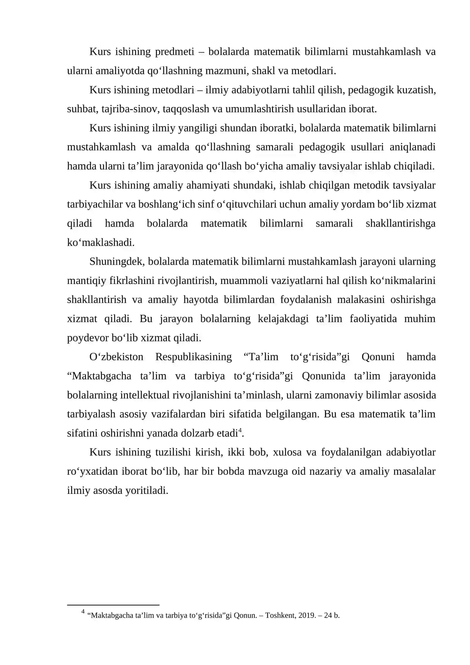 Bolalarda matematik bilimlarni muhtahkamlash va ularni amalda qo’llash 4