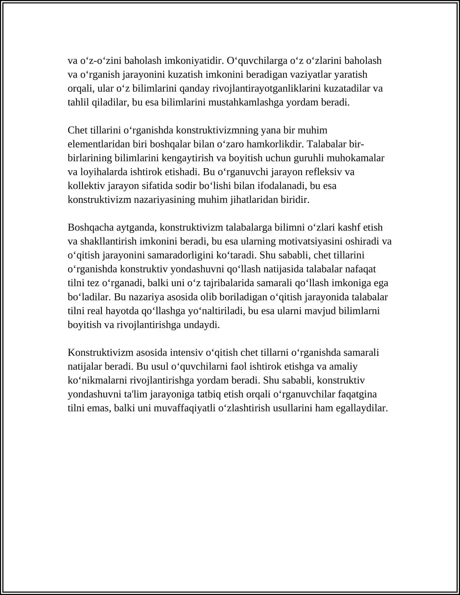 CHET TILLARINI INTENSIV O'QITISHDA FOYDALANILADIGAN ZAMONAVIY TA'LIM METODLARI 4