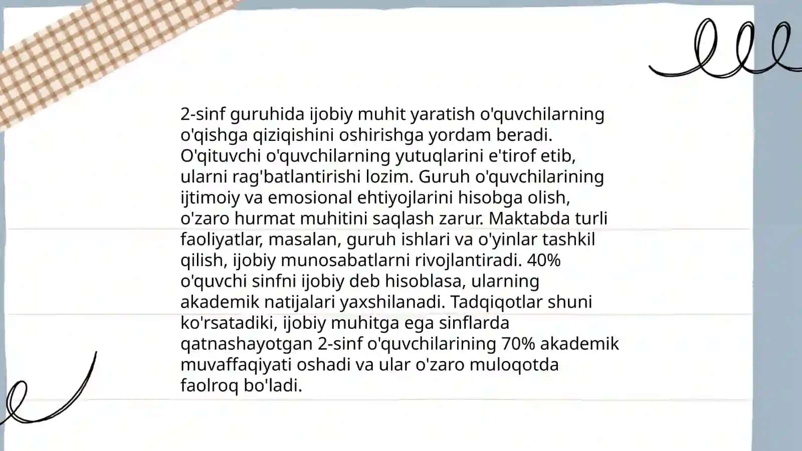 Sinf(guruh) jamoasining tarbiyaviy imkoniyatlarini tashxis etish 4