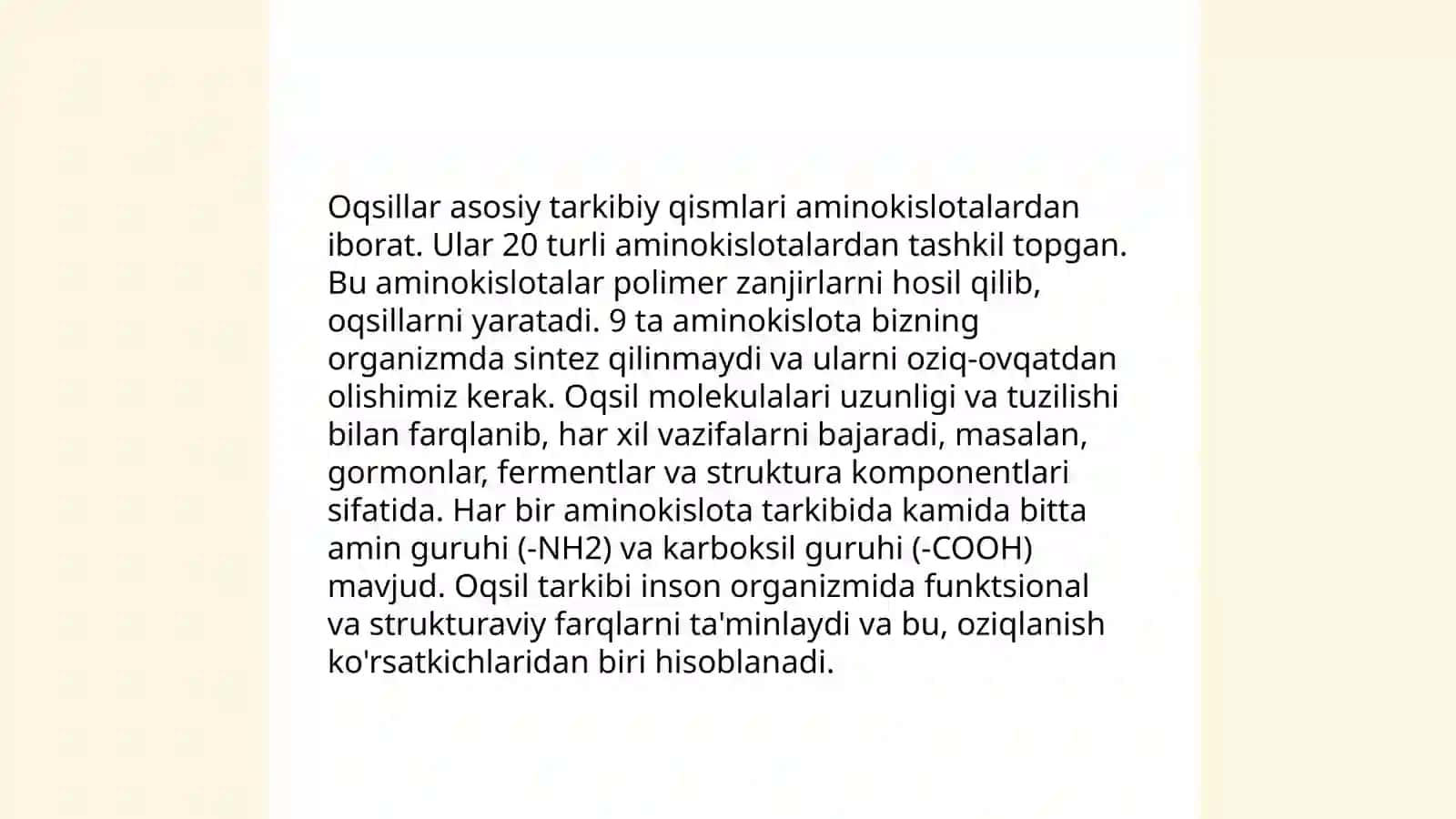 Oqsillar tuzilishi 4