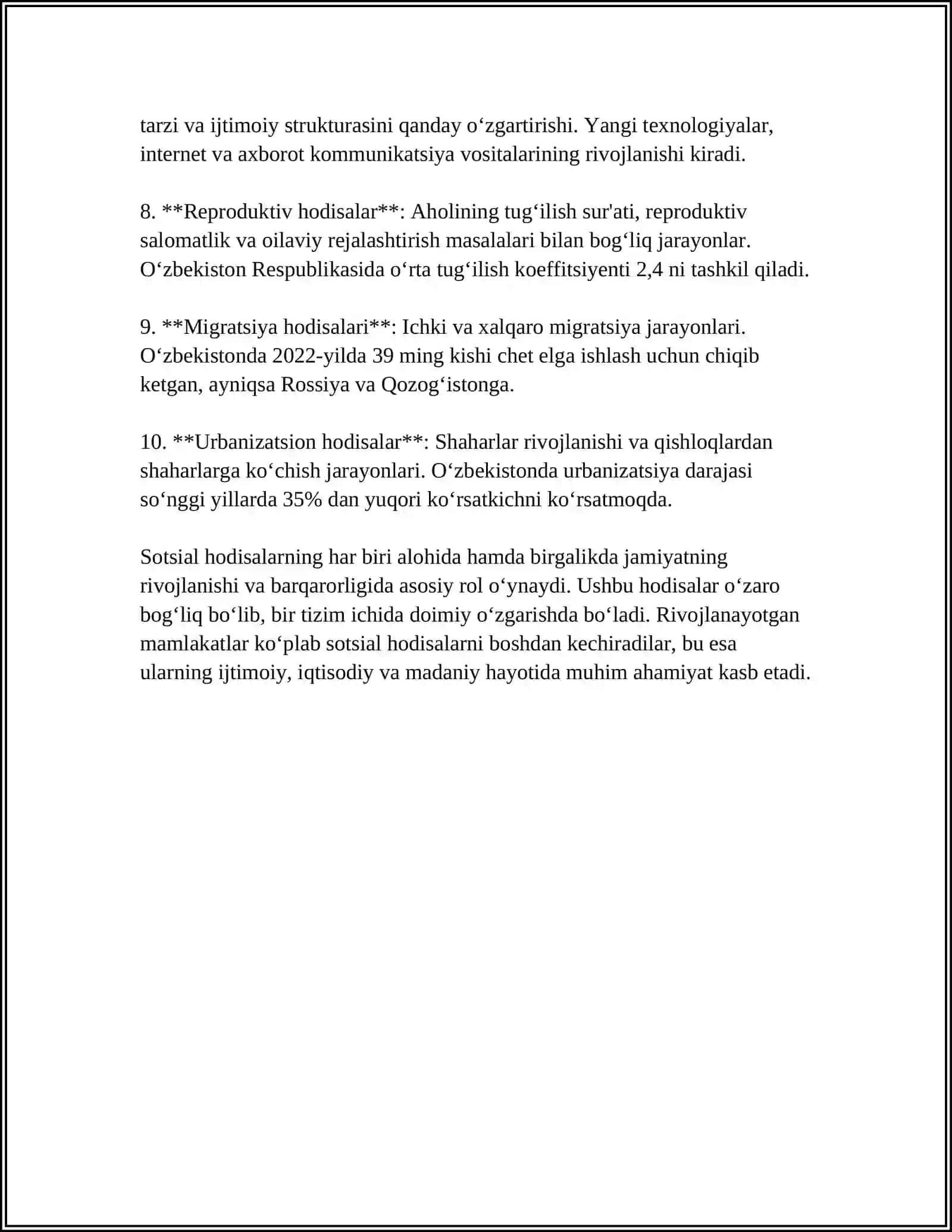 SOTSIAL HODISALAR TAHLILI,BASHORATI VA TASHXISI 4
