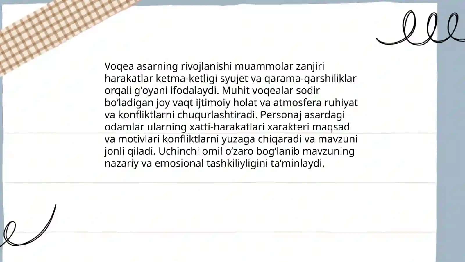 Badiiy asarda mavzu va gʻoyaga xos xususiyatlar 4