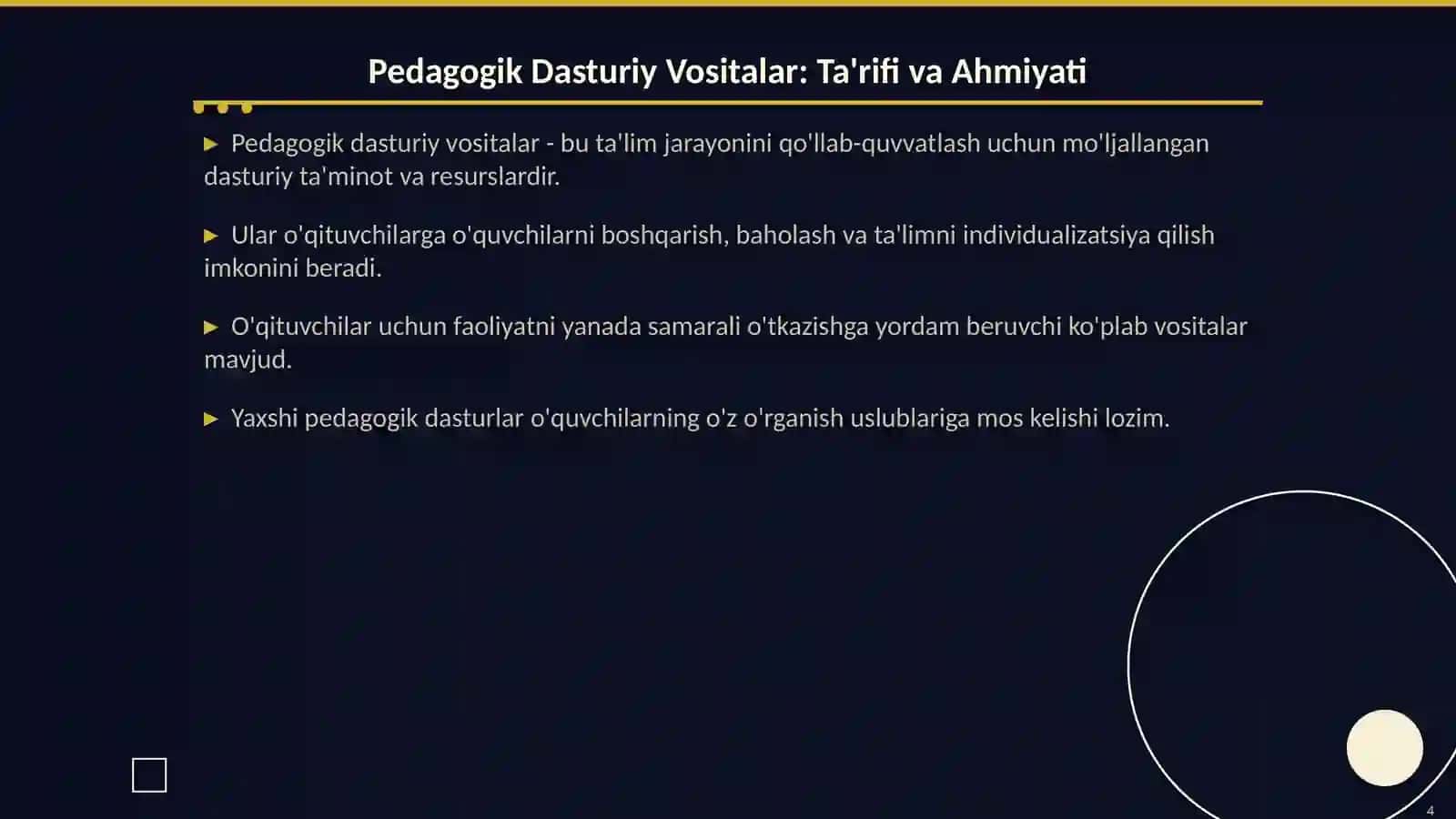 Informatika va Axborot Texnalogiyalari Fanini Oʻqitishda Pedagogik Dasturiy Vositalar 4