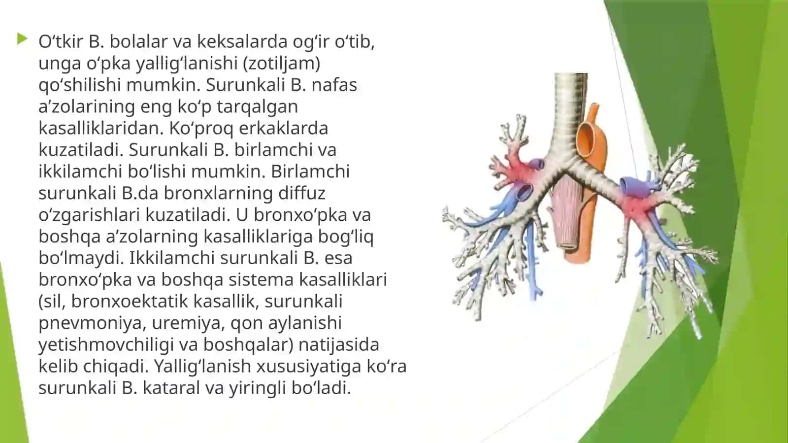 Bronxit kasalligining qo’zg’atuvchilari, patogenezi va laboratoriya tashhisi. Gemofil bakteriyalarni (inflyuensa tayoqchasi, yumshoq shanka qo’zg’atuvchisi) amaliyotdagi ahamiyati, tashhisi 4