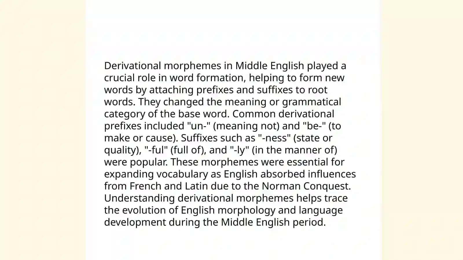 Morphology in middle English 4