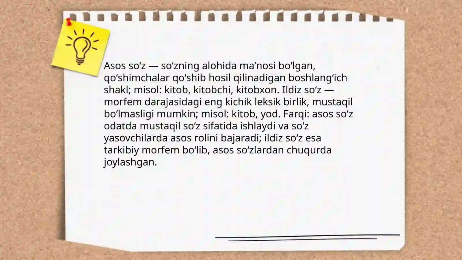 Asosa va asosdosh soʻzlar 4