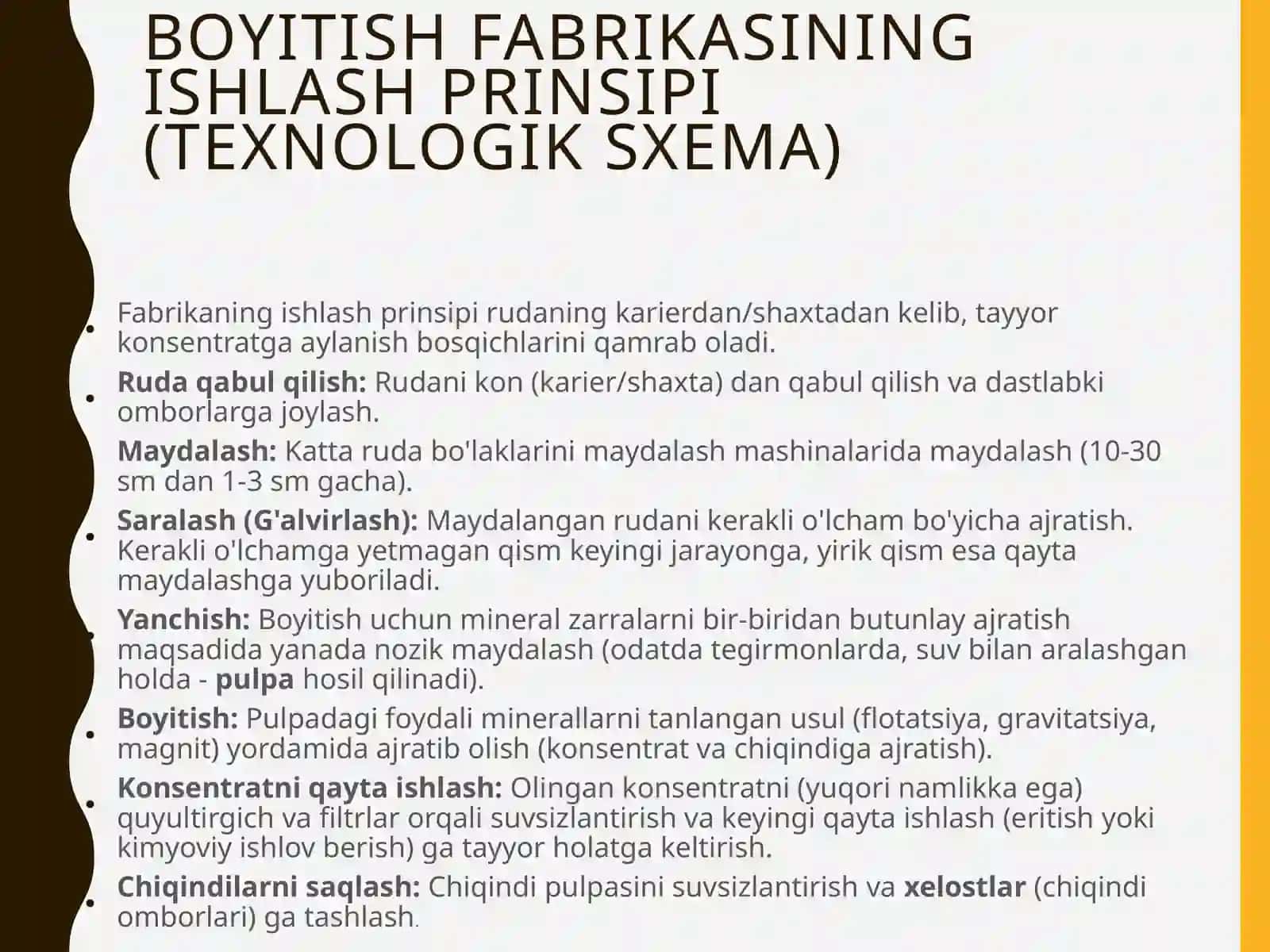 Boyitishfabrikalarining umumiy tuzilishi va ishlash prinsipi 4