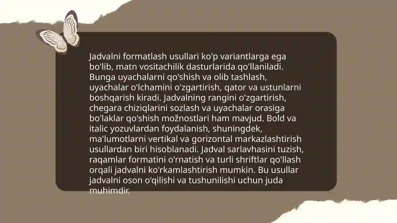 Elektron jadvalni loyihalash 4