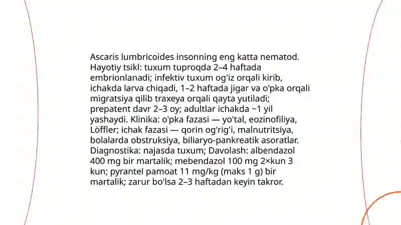 Tibbiy Gelmintologiyasi, Arachnoentomologiyasi 4
