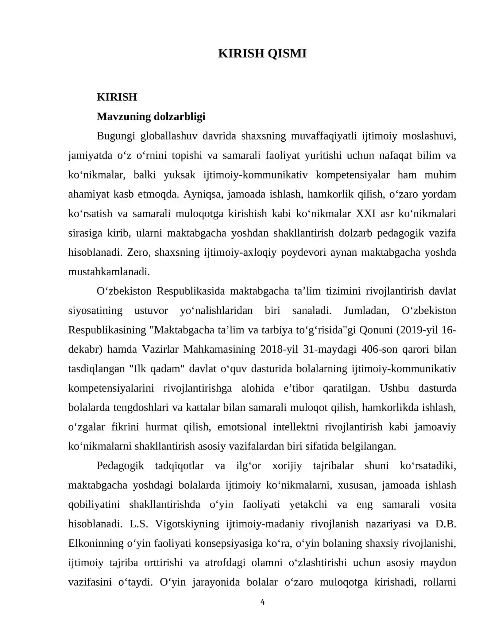 Maktabgacha yoshdagi bolalarda jamoada ishlash ko‘nikmalarini shakllantirishda o‘yinlarning roli 4
