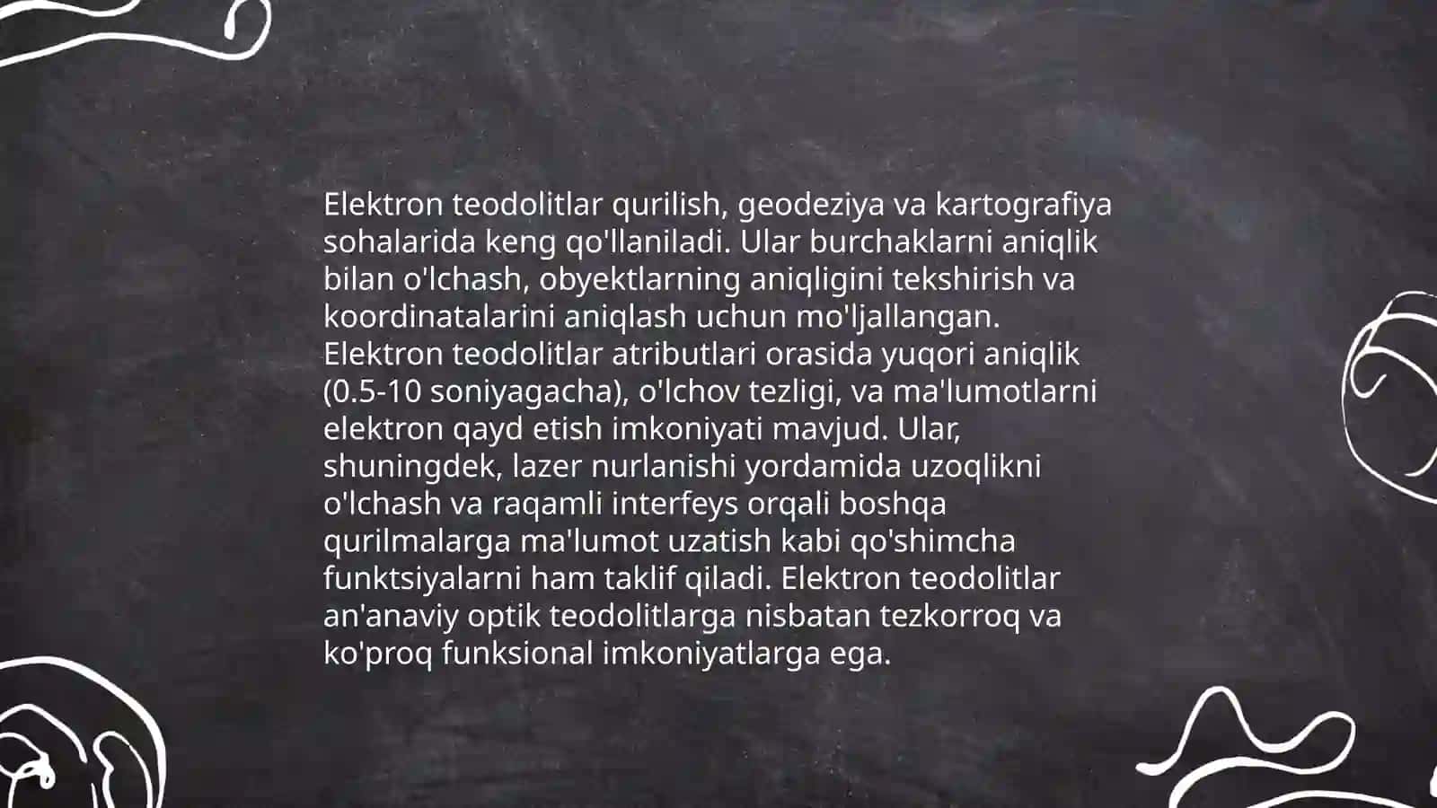 Elektron teodolit turlari, tasnifi, tuzilishi va qisimlari 4