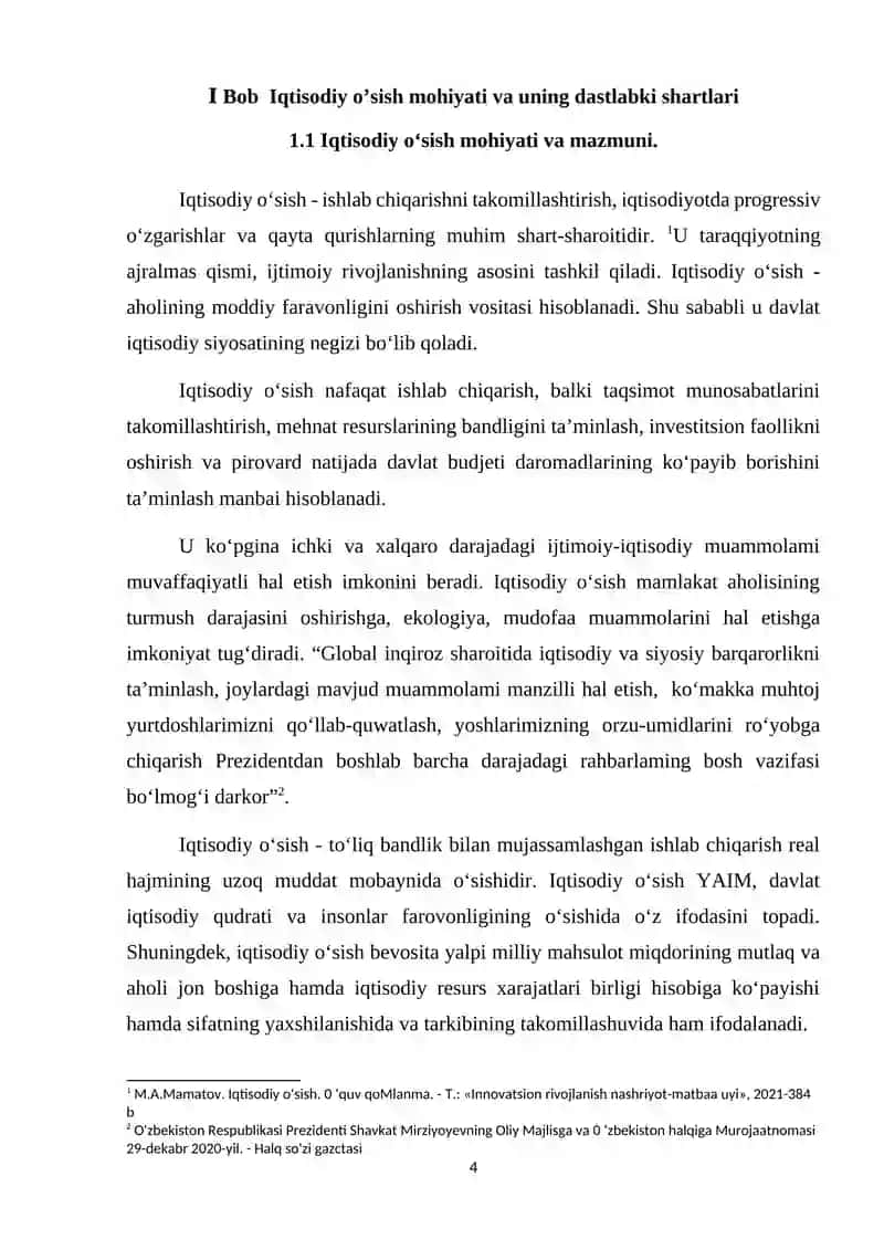 Iqtisoiy o'sish va rivojlanish 4