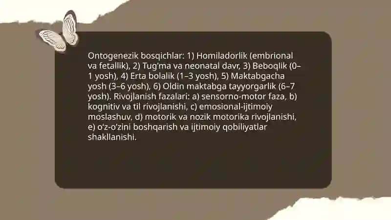 Ilk maktabgacha yoshdagi bolalarning psixofizik rivojlanishining nazariy asoslari 4