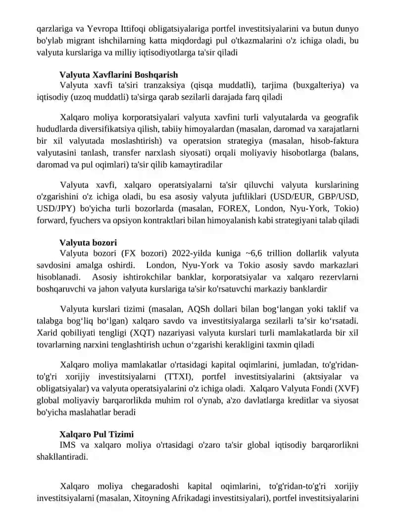 Xalqaro moliya 4