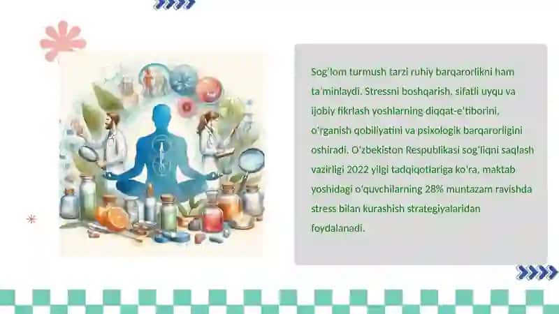 O‘quvchi yoshlar o‘rtasida sog‘lom turmush tarzini shakllantirish 4