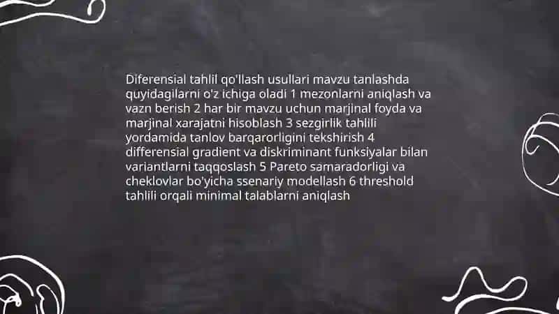 Diferensial yondashuv asosida ixtiyoriy mavzuda taqdimot tayyorlab ber 4