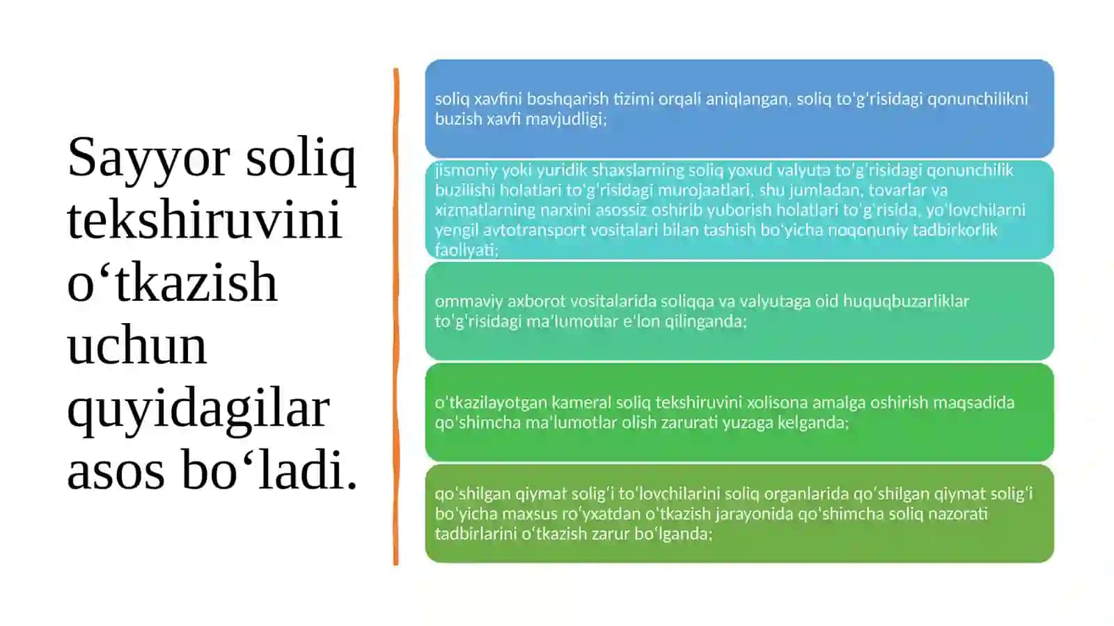 Soliq audit va sayyor soliq tekshiruv materiallarini koʻrib chiqish tartibi 4